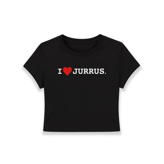 CROP JURRU LOVER BLACK TEE